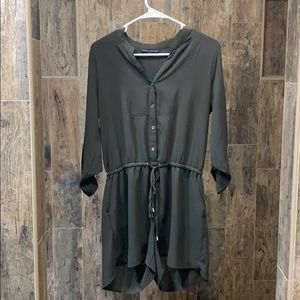 Haute Monde Olive Green Romper